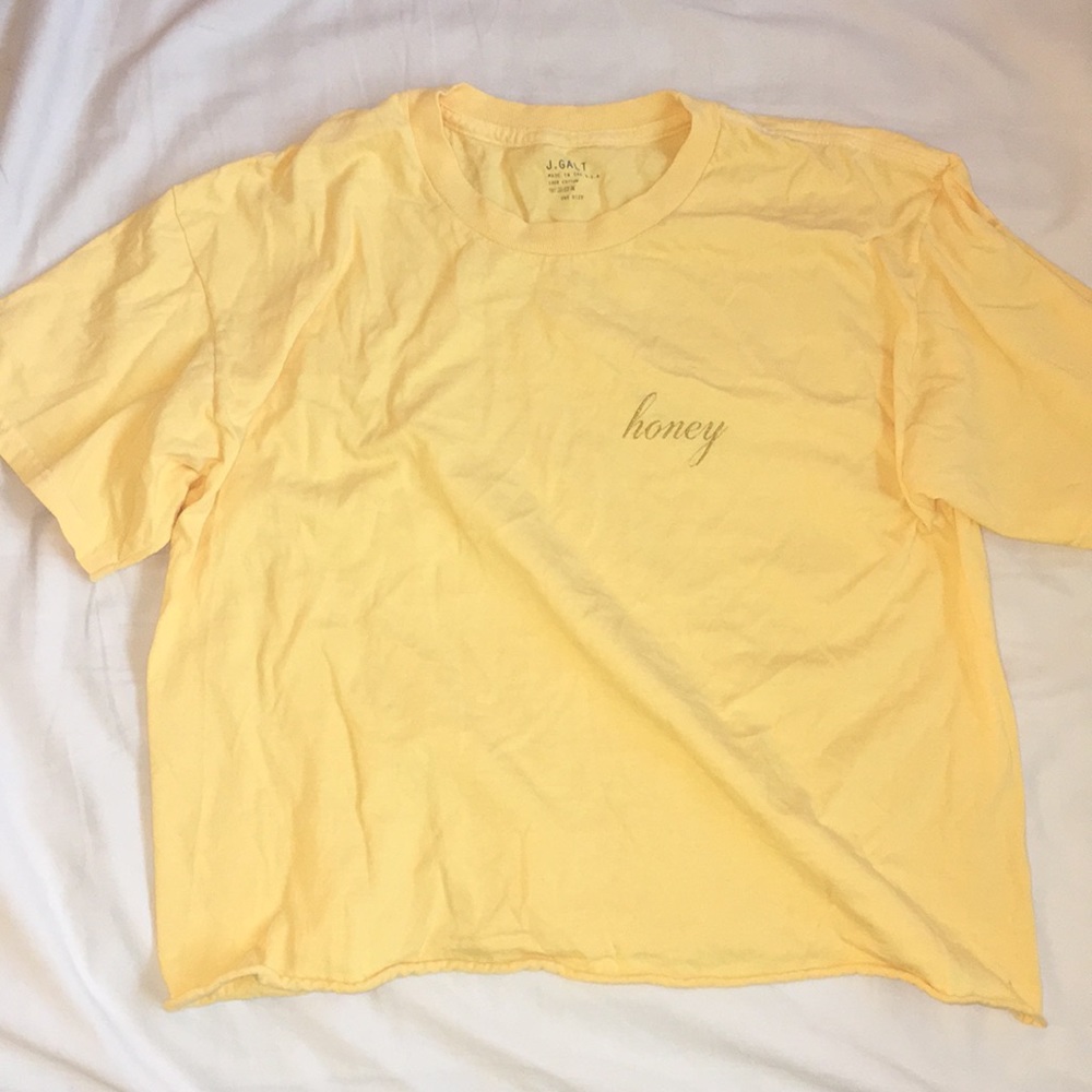 John Galt Brandy Melville Honey Embroidery T-Shirt